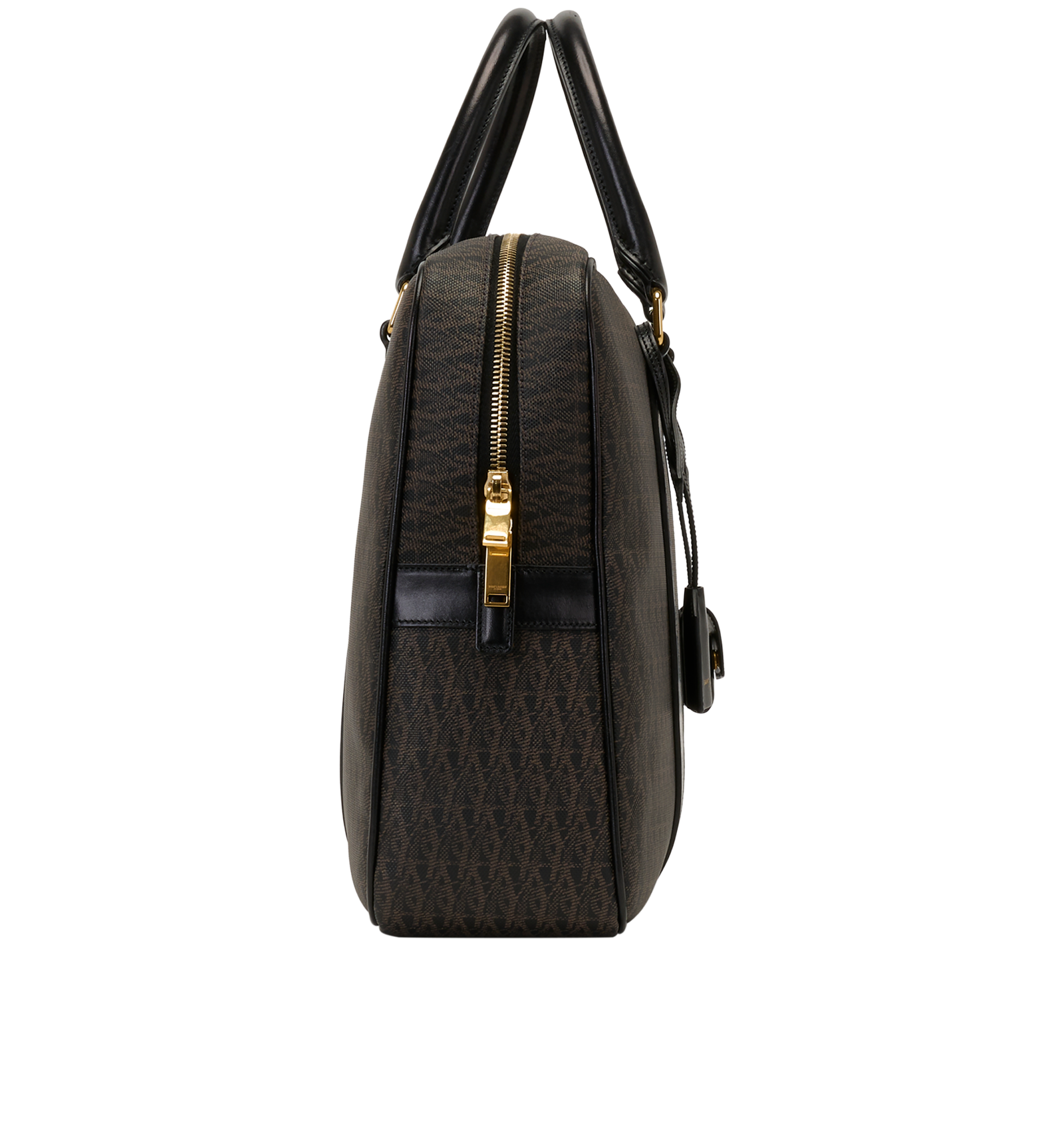 Briefcase, &pound;450, Handbags, Black/Brown, Canvas, Side view